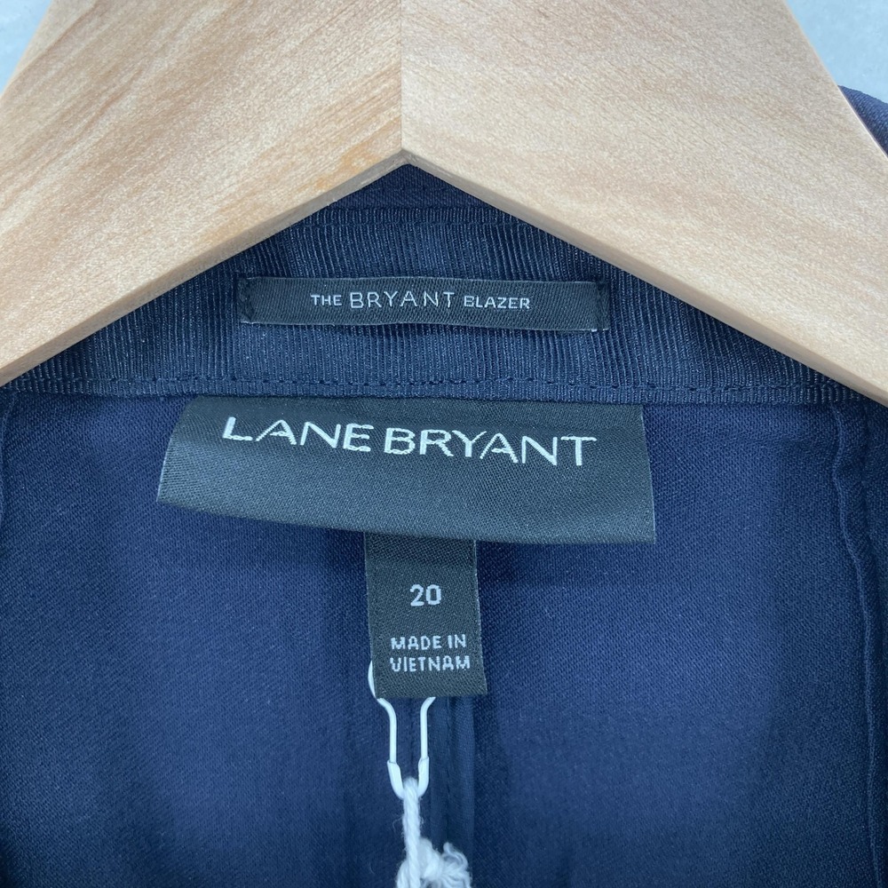 Lane Bryant The Bryant Blazer Womens 20 Navy Blue Sexy Stretch Gold Button NWT - Picture 4 of 16
